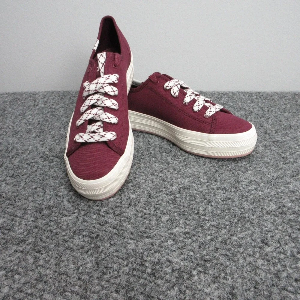 Keds Shoes Womens Size 6 Red Canvas Lace Up Athletic Sneakers WF68116 NWOB